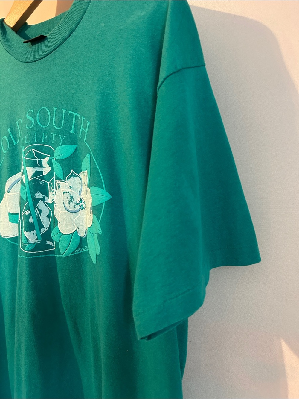 Green Vintage Tee with Old South Society Graphic size XL - Picture 3 of 5